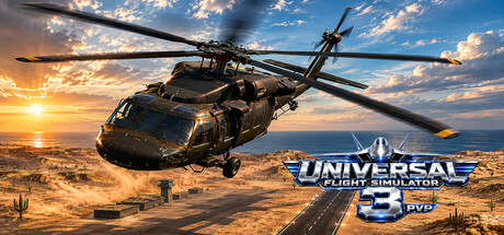 Universal Flight Simulator 3 PvP game banner - find out how to play with cloud gaming