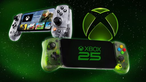 Xbox celebrates 25 years with new mobile cloud controllers, including the blind-box Backbone Pro and translucent green GameSir X5 Lite.