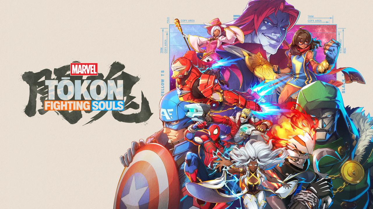 MARVEL Tōkon: Fighting Souls key art featuring Marvel fighters alongside the game logo.