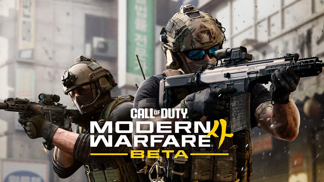 Call of Duty: Modern Warfare 4 Open Beta promotional artwork featuring two armed soldiers