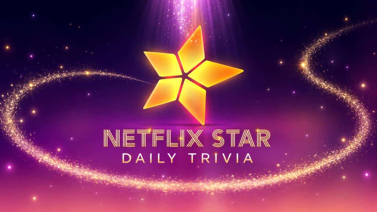 Netflix Star: Daily Trivia logo with a glowing gold star against a purple background