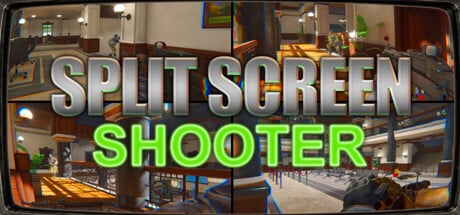 Split Screen Shooter game banner - find out how to play with cloud gaming