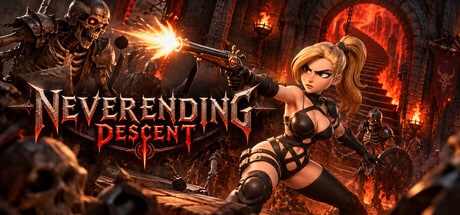 Neverending Descent game banner - find out how to play with cloud gaming