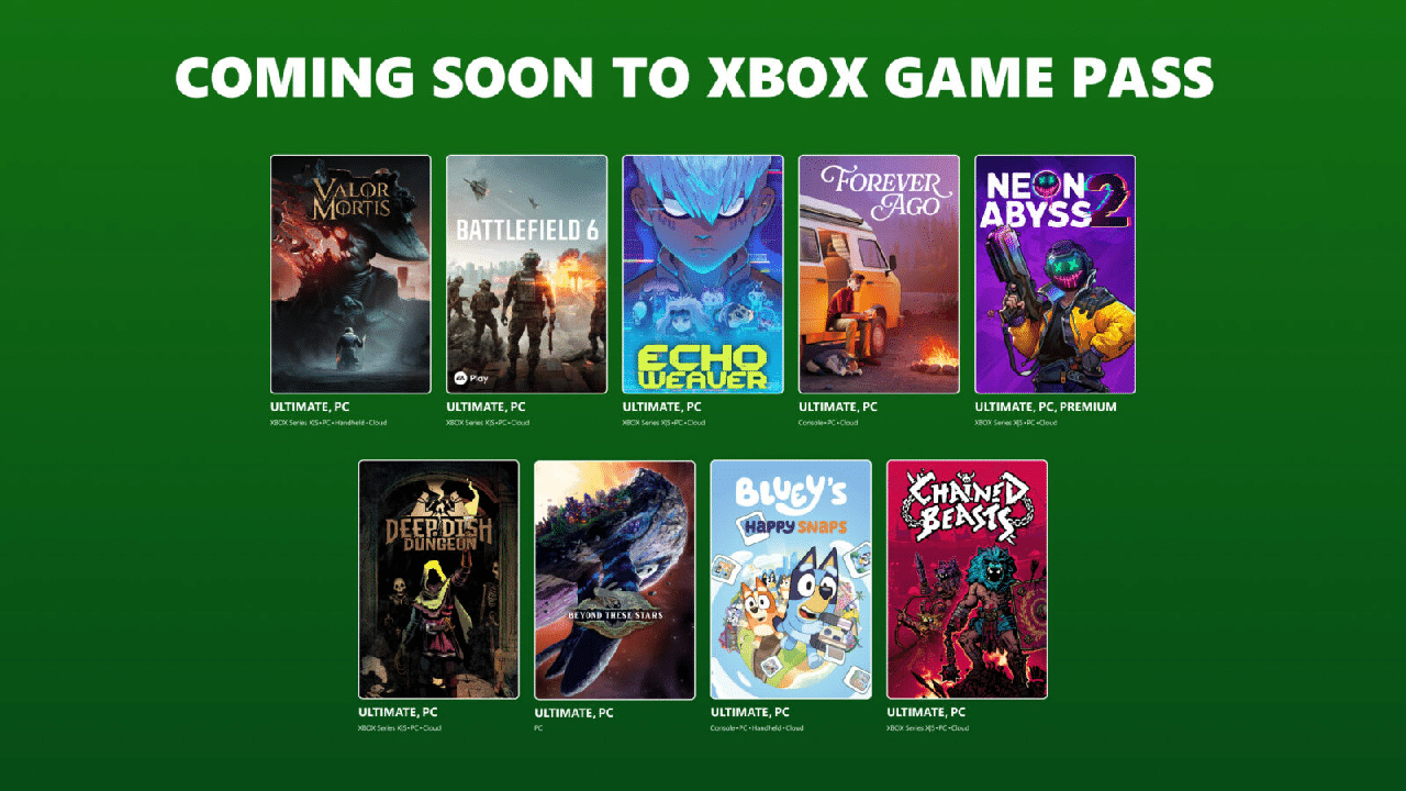 Xbox banner image for Octobers wave 1 games